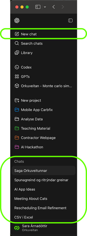 ChatGPT sidebar chat